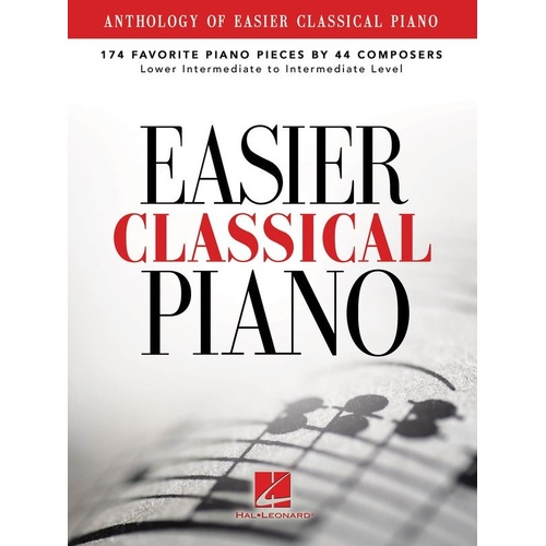 Anthology of Easier Classical Piano - 328-page Comb-Bound Publication for Lower Intermediate to Intermediate Players