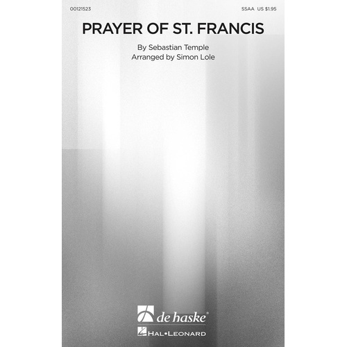 Prayer Of St Francis SSAA (Octavo)