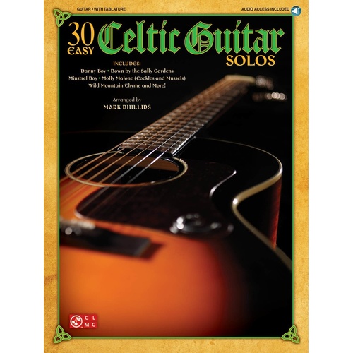 30 Easy Celtic Guitar Solos Notes and TAB Book/CD (Softcover Book/CD)