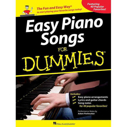 Easy Piano Songs For Dummies (Softcover Book)
