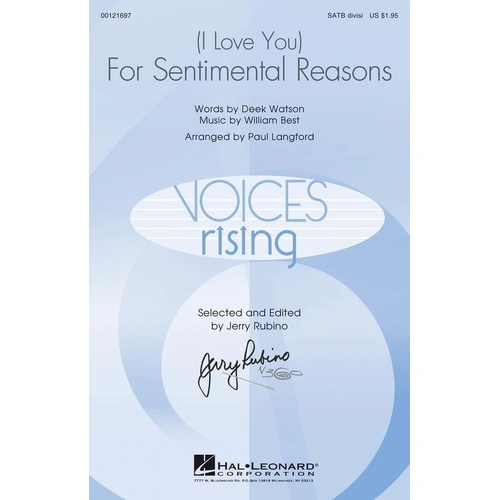 (I Love You) For Sentimental Reasons SATB Divisi Choral Arrangement