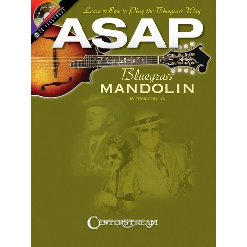 ASAP Bluegrass Mandolin Book with 2 CDs - 112 Pages, Instructional Guide for Mandolin Players