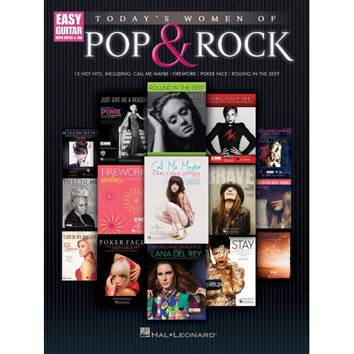 Todays Women Of Pop and Rock Easy Guitar Notes and (Softcover Book)