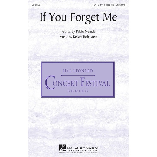 If You Forget Me SATB Divisi A Cappella (Octavo)