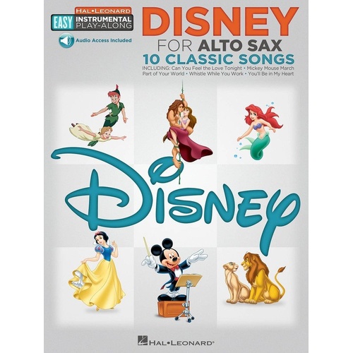 Disney for Alto Sax Easy Instrumental Playalong Book