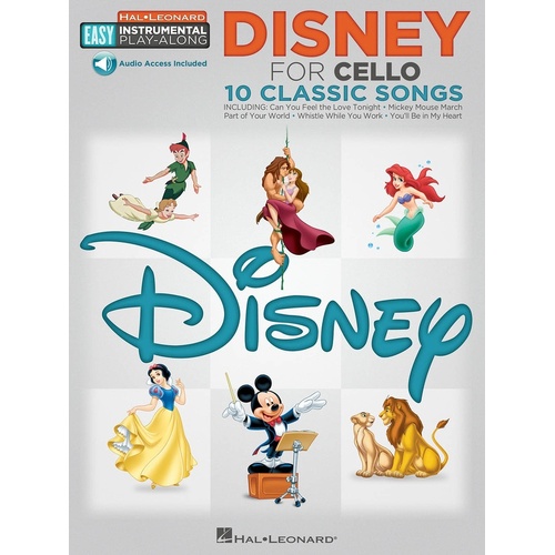 Disney For Cello Easy Play Along Online Audio (Softcover Book/Online Audio)