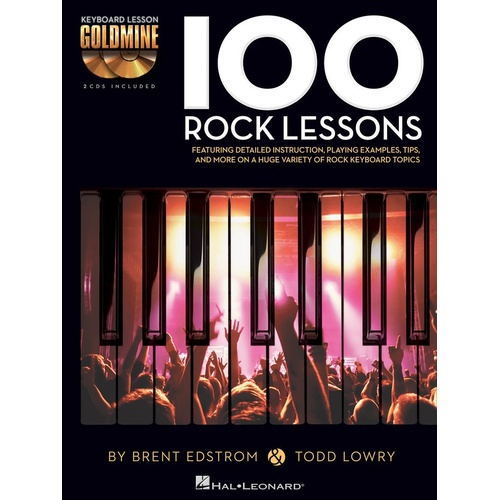 100 Rock Lessons Goldmine Series Keyboard (Softcover Book/CD)