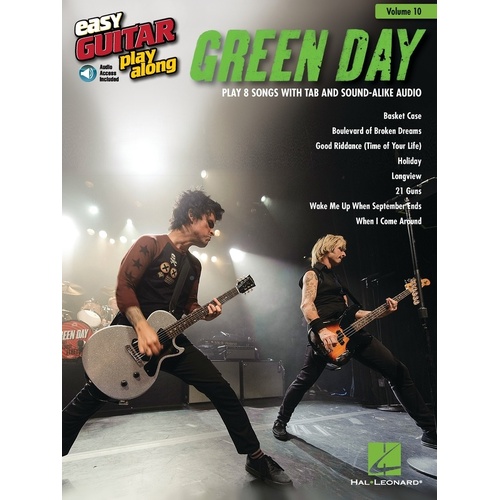 Green Day Easy Guitar Play Along Book/CD V10 (Softcover Book/CD)