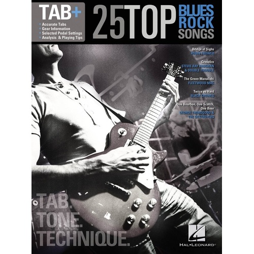 25 Top Blues/Rock Songs Guitar Tab Book by Hal Leonard