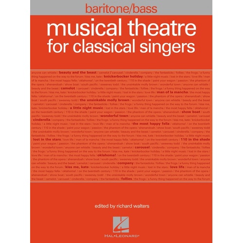 Musical Theatre For Classical Singers Bar Bass (Softcover Book)