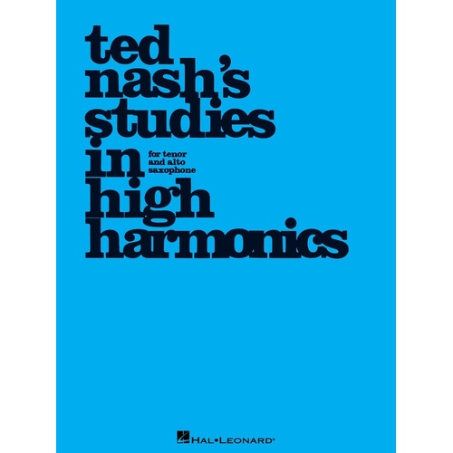 Studies In High Harmonics Sax (Softcover Book)