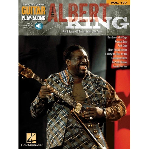 Albert King Guitar Play-Along V177 BK/OLA - 8 Songs, Standard Notation & TAB, Includes Audio Access, Hal Leonard, 64 Pages
