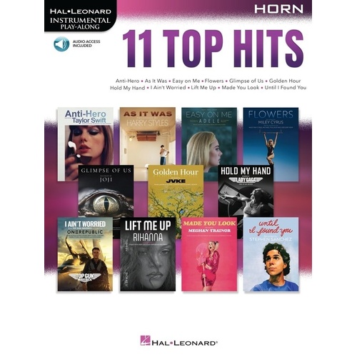 11 Top Hits for Horn - Instrumental Play-Along Book with Audio Access
