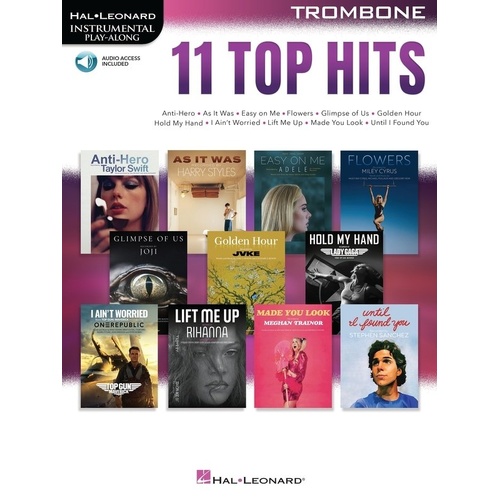 11 Top Hits for Trombone Play-Along Book