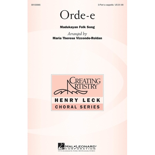 Orde-E 3 Part Treble A Cappella 
