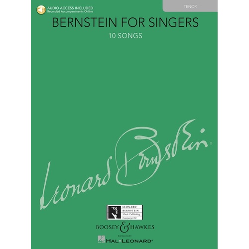 Bernstein For Singers Tenor Book/Online Audio (Softcover Book/Online Audio)