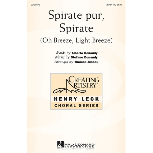 Spirate Pur Spirate (Oh Breeze Light Breeze) 2Pt (Octavo)