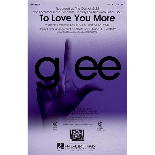 To Love You More SATB (Octavo)