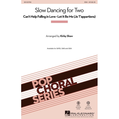 Slow Dancing For Two SSA (Octavo)
