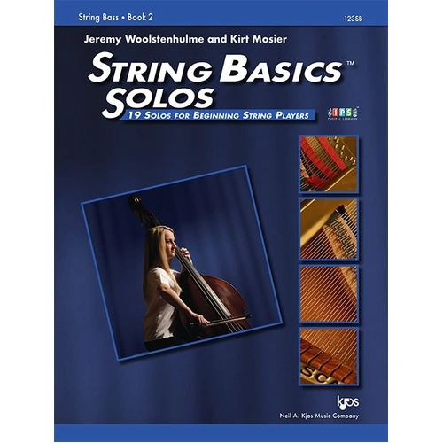 String Basics Solos Book 2 for String Bass by Jeremy Woolstenhulme and Kirt Mosier, 36 Pages, Neil A. Kjos Music Company