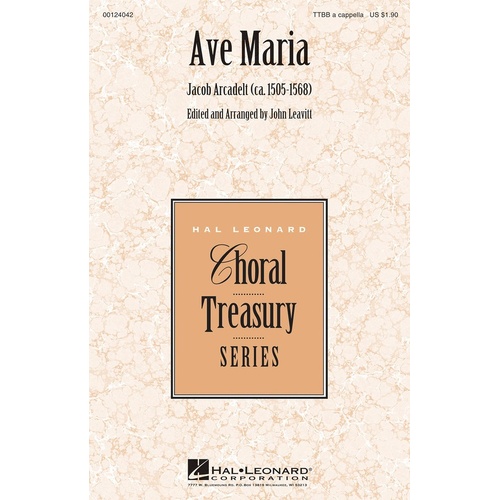 Ave Maria TTBB A Cappella (Octavo)