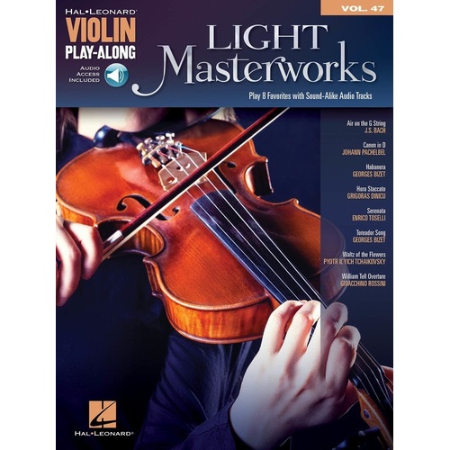 Light Masterworks Violin Play-Along V47 BK/AOL