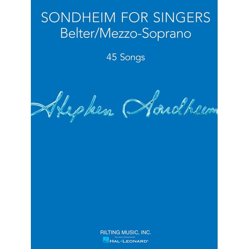 Sondheim For Singers Belter / Mezzo Sop (Softcover Book)