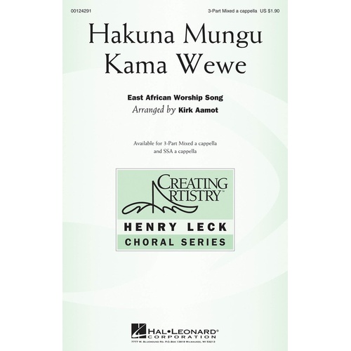 Hakuna Mungu Kama Wewe 3 Part Mixed A Cappella (Octavo)