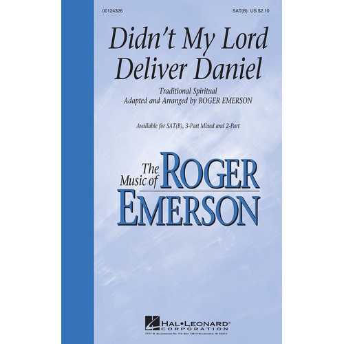 Didnt My Lord Deliver Daniel SAT(B) (Octavo)