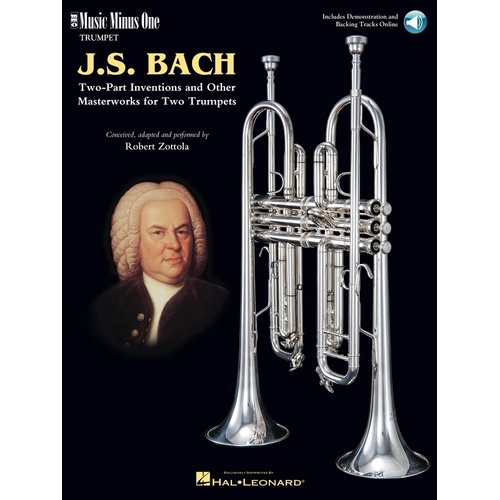 Bach - Two Part Inventions For 2 Trumpets Book/2CD (Softcover Book/CD)