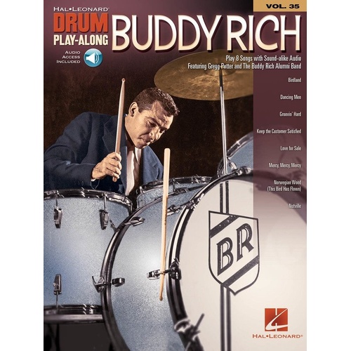 Buddy Rich Drum Play-Along V35 BK/OLA with Playback+ Audio Player