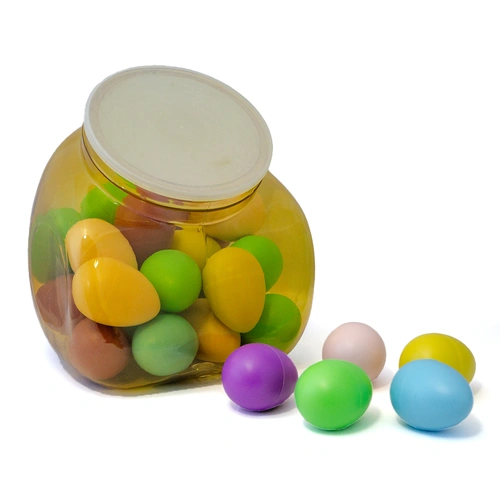 Chicken Shakers Tub of 30 Assorted Colours Translucent
