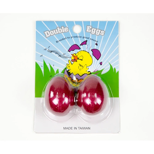 Wine Red Egg Shakers Pair on Card