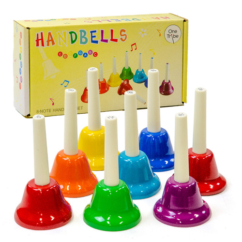 8 Note Diatonic Handbell Set - C-C Coloured