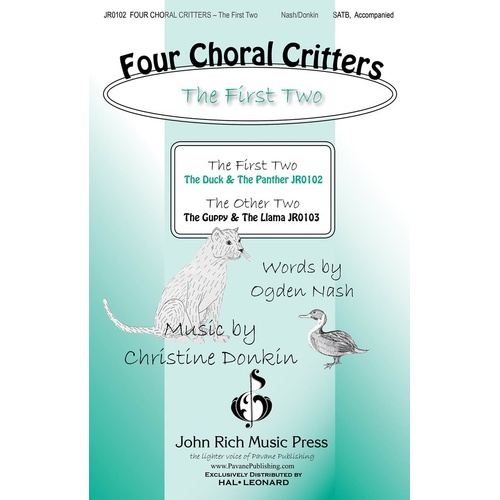 Four Choral Critters 1st Two Duck Panther SATB (Octavo)