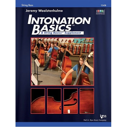 Intonation Basics Double Bass by Jeremy Woolstenhulme - 48 Pages, Kjos Music Company, Includes 20 Instructional Videos, Suitable for 1st Year Players