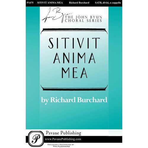 Sitivit Anima Mea SATB Div A Cappella (Octavo)