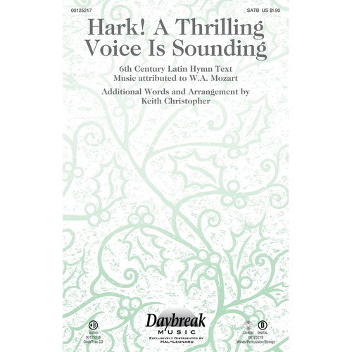 Hark A Thrilling Voice Is Sounding SATB (Octavo)