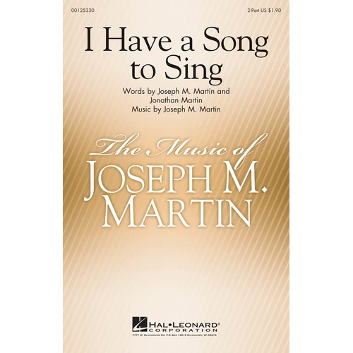 I Have A Song To Sing 2 Part (Octavo)