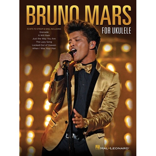 Bruno Mars Ukulele Songbook by Hal Leonard, 64 Pages, Features 15 Hits Including Grenade and Just the Way You Are