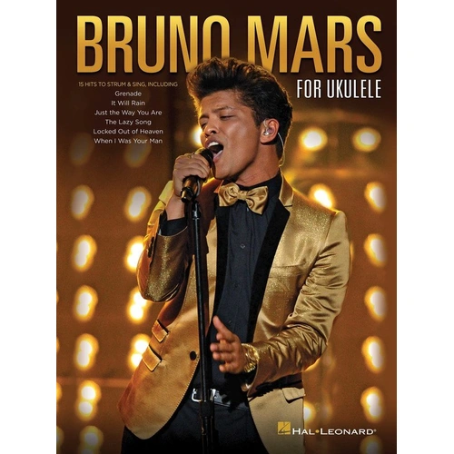 Bruno Mars Ukulele Songbook - 15 Hits, Melody Line/Chord Arrangements, 64 Pages, Hal Leonard