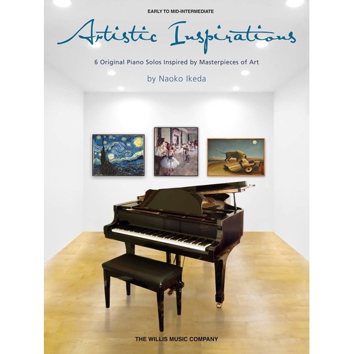 Ikeda - Artistic Inspirations for Piano, 24 Pages, Includes Valse Innocent, The Jungle, Danse en rose, Nocturne of the Stars, Joyful Love, Dreamy Hues