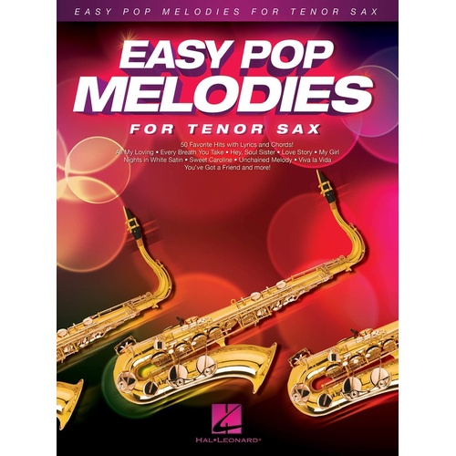 Easy Pop Melodies For Tenor Sax (Softcover Book)