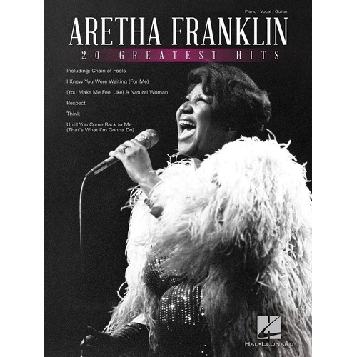 Aretha Franklin - 20 Greatest Hits Piano, Vocal & Guitar Songbook