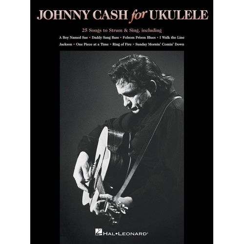 Johnny Cash Ukulele Songbook - 25 Songs - Hal Leonard - 72 Pages