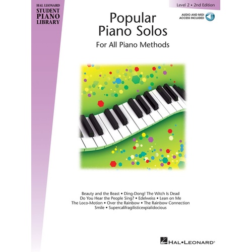 HLSPL Popular Piano Solos Lev 2 2nd Edition Book/Online Audio (Softcover Book/On
