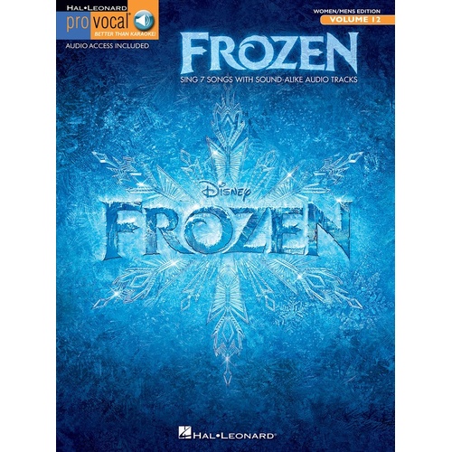 Frozen Pro Vocal Mixed Edition V12 Online Audio (Softcover Book/Online Audio)