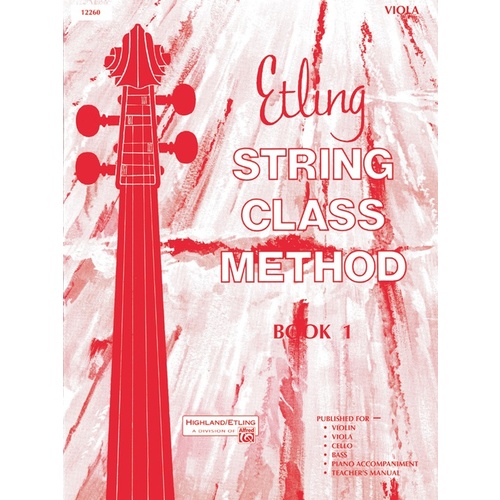 Etling String Class Method Book 1 Viola