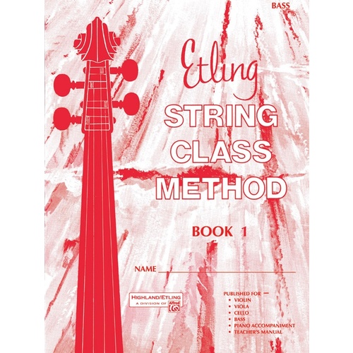 Etling String Class Method Book 1 Double Bass