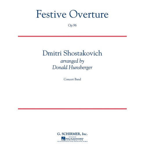 Festive Overture Opus 96 Concert Band 5 (Music Score/Parts)